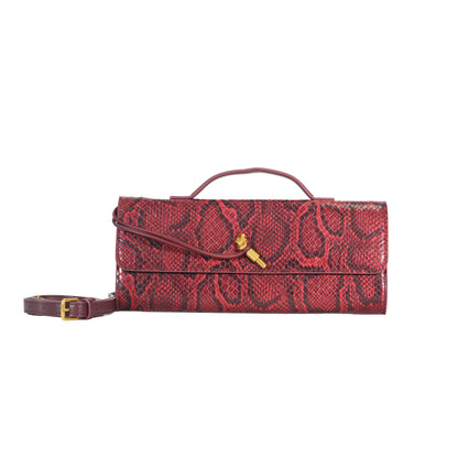 Cindy Luxe – Red Faux Snakeskin