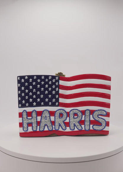 USA Flag Harris Swarovski® Crystals