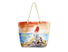 Hand-Painted Little Mermaid Tote Bag