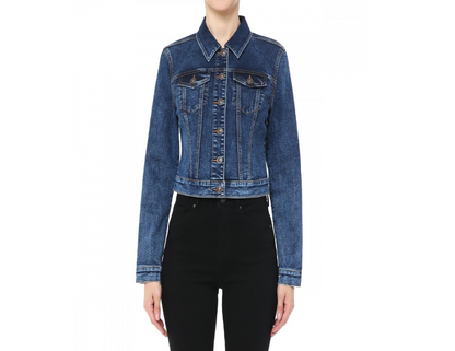 Comfy Knit Charm Denim Jacket