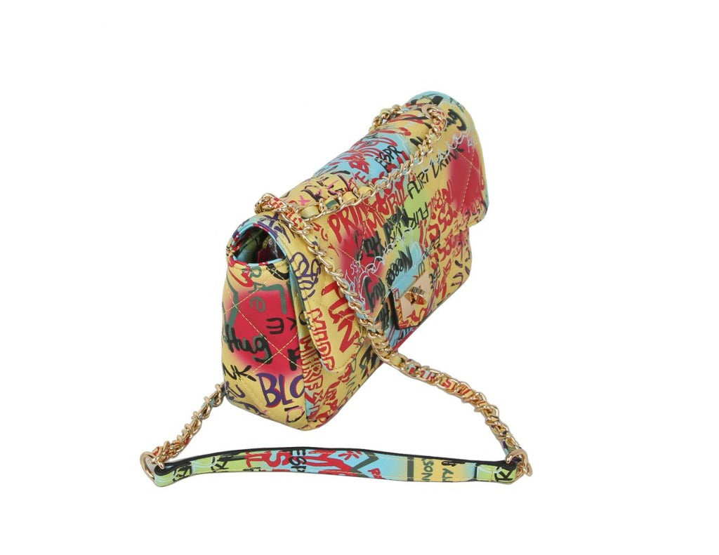 Carlos Multi Graffiti Quilted Bag