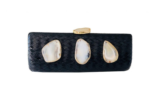Agatha Woven Snake Clutch