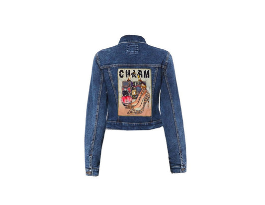 Comfy Knit Charm Denim Jacket