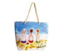 Hand-Painted Le Mer Tote Bag