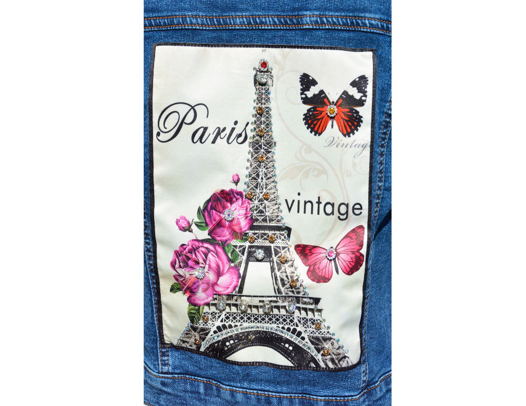 Comfy Knit Paris Vintage Denim Jacket