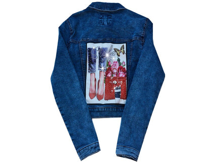 Comfy Knit Style Denim Jacket