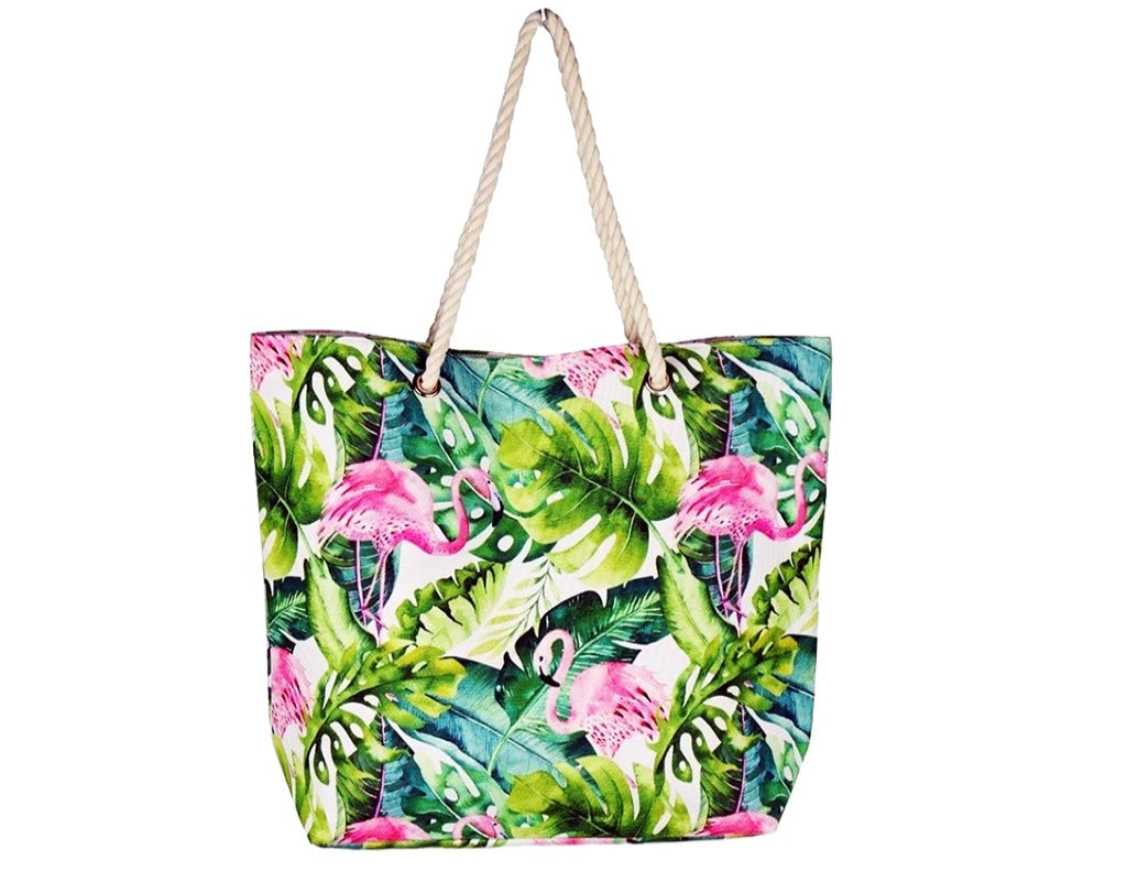 Timmy Woods Tropical Flamingo Tote Bag