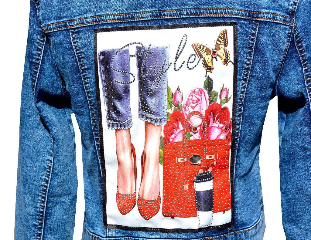 Comfy Knit Style Denim Jacket