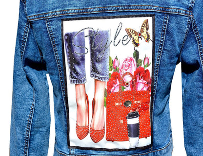 Comfy Knit Style Denim Jacket