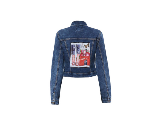 Comfy Knit Style Denim Jacket